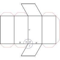 Paper model of hexagonal lattice (1440×1257 px)