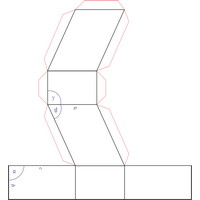 Paper model of monoclinic lattice (1844×2002 px)