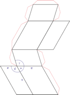 Triklines Kristallsystem - 3D-Modell