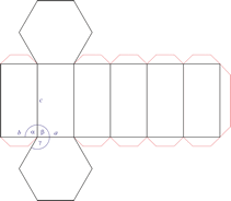 Hexagonal crystal system - 3D model