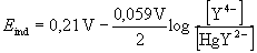 Potencijal HgY2- elektrode